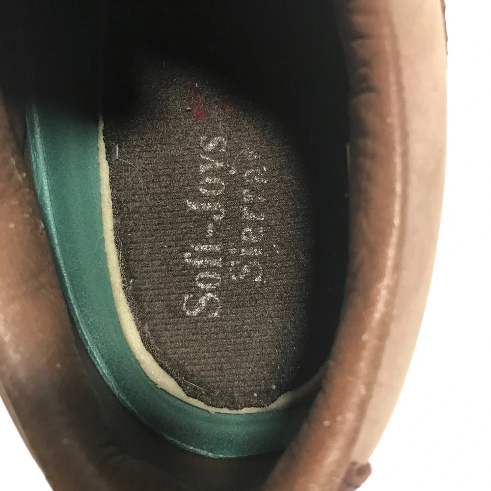 FootJoy SoftJoys Sierra Mens US 9M‎ Brown Tan Golf Shoes Plastic Spikes